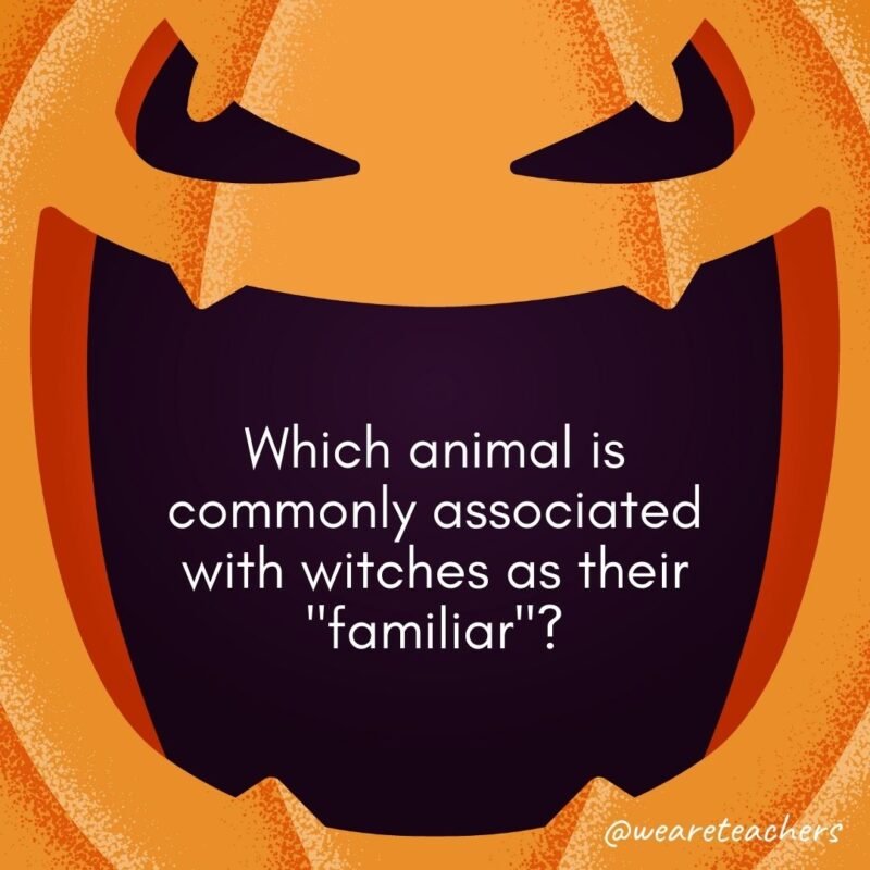 Which animal is commonly associated with witches as their 