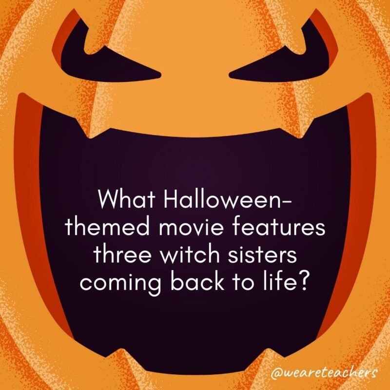 What Halloween-themed movie features three witch sisters coming back to life?