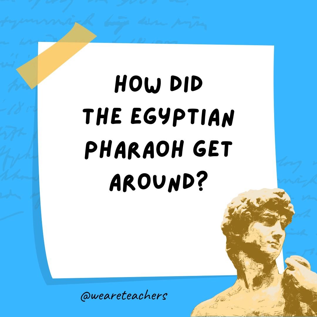 How did the Egyptian pharaoh get around?