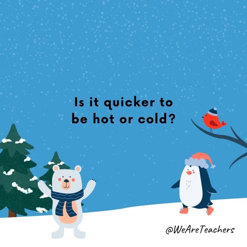 Is it quicker to be hot or cold?- winter jokes