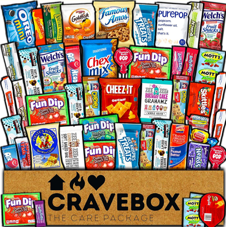 Cravebox with sweet and salty snacks- teacher gifts
