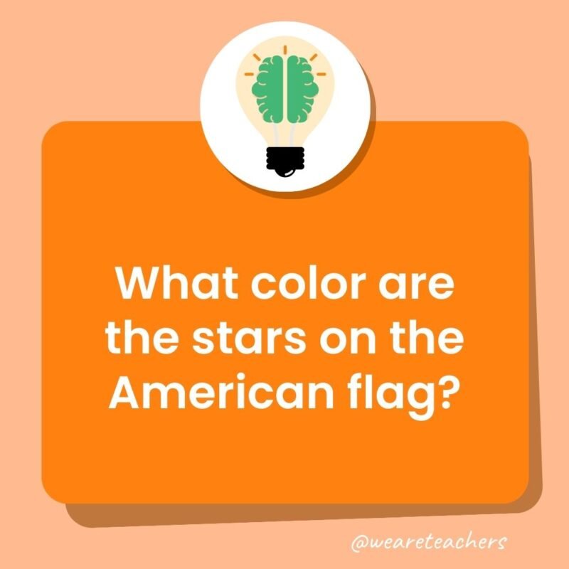 What color are the stars on the American flag?