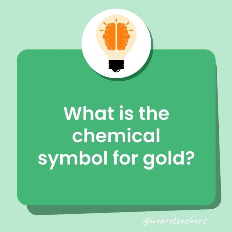 What is the chemical symbol for gold?