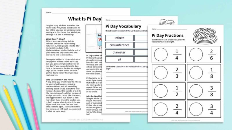 Pi Day Worksheets