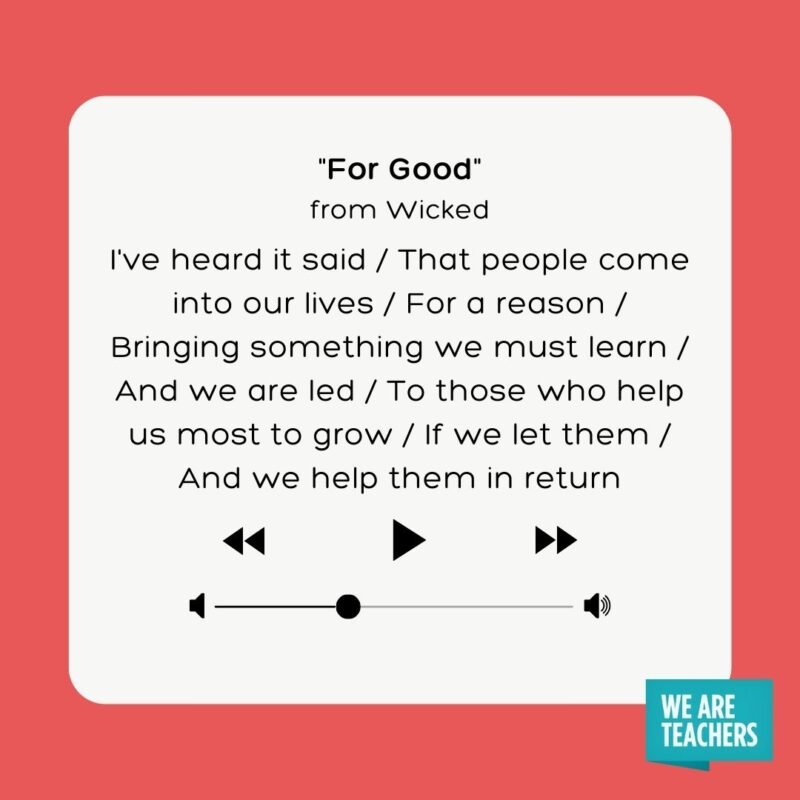 For Good from Wicked