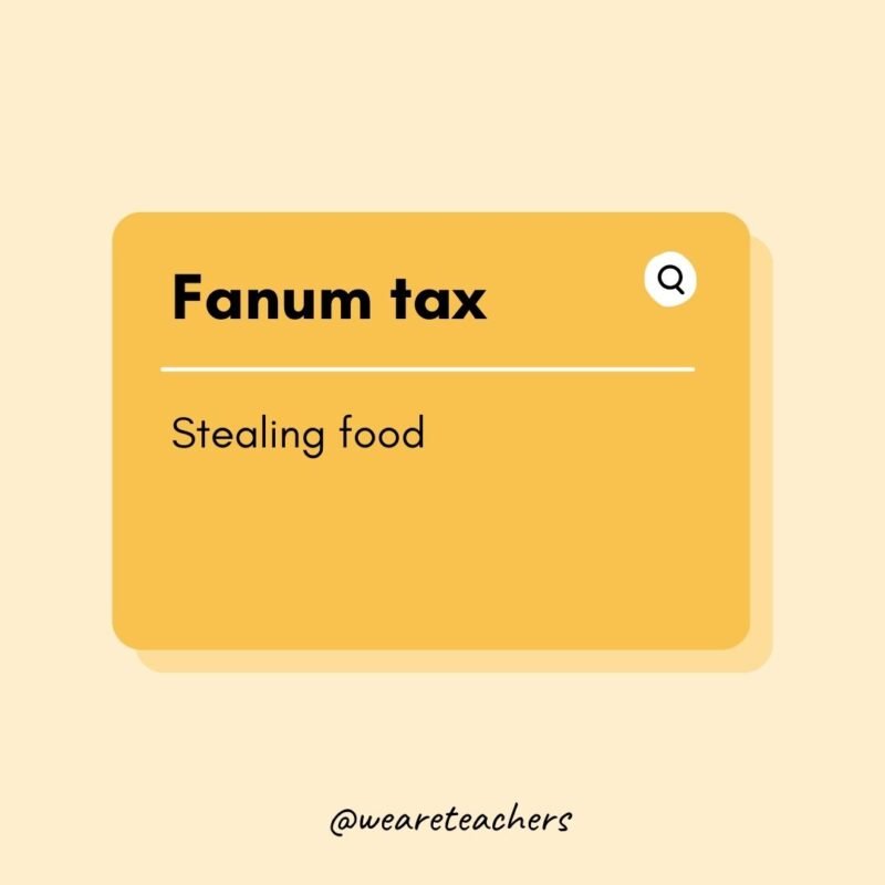 Fanum tax- Teen Slang