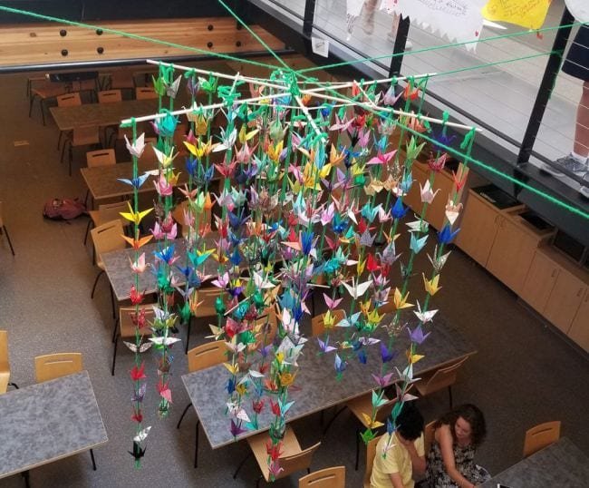 Collaborative Art Cranes Mobile The Art of Education