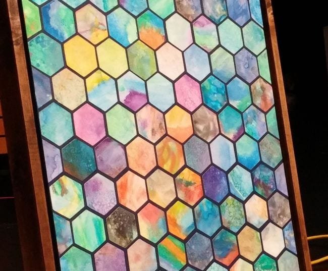 A stained glass design is shown.