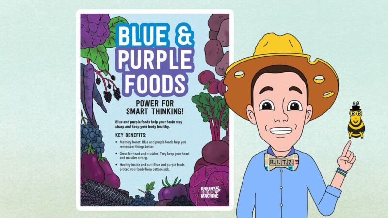 Blue and purple foods poster