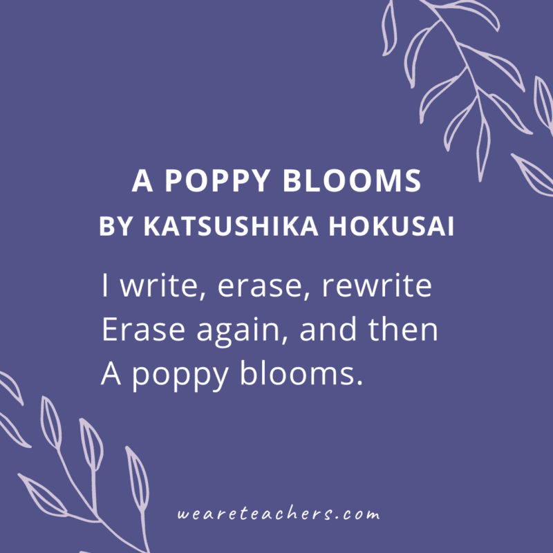 A Poppy Blooms by Katsushika Hokusai