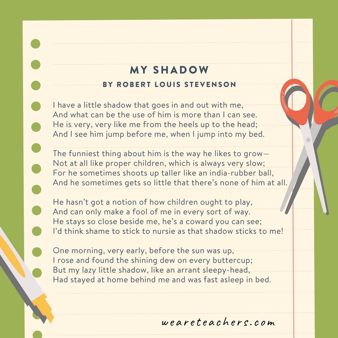 My Shadow by Robert Louis Stevenson