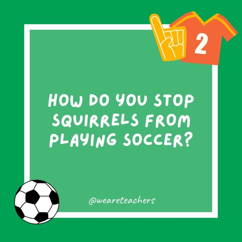 How do you stop squirrels from playing soccer?