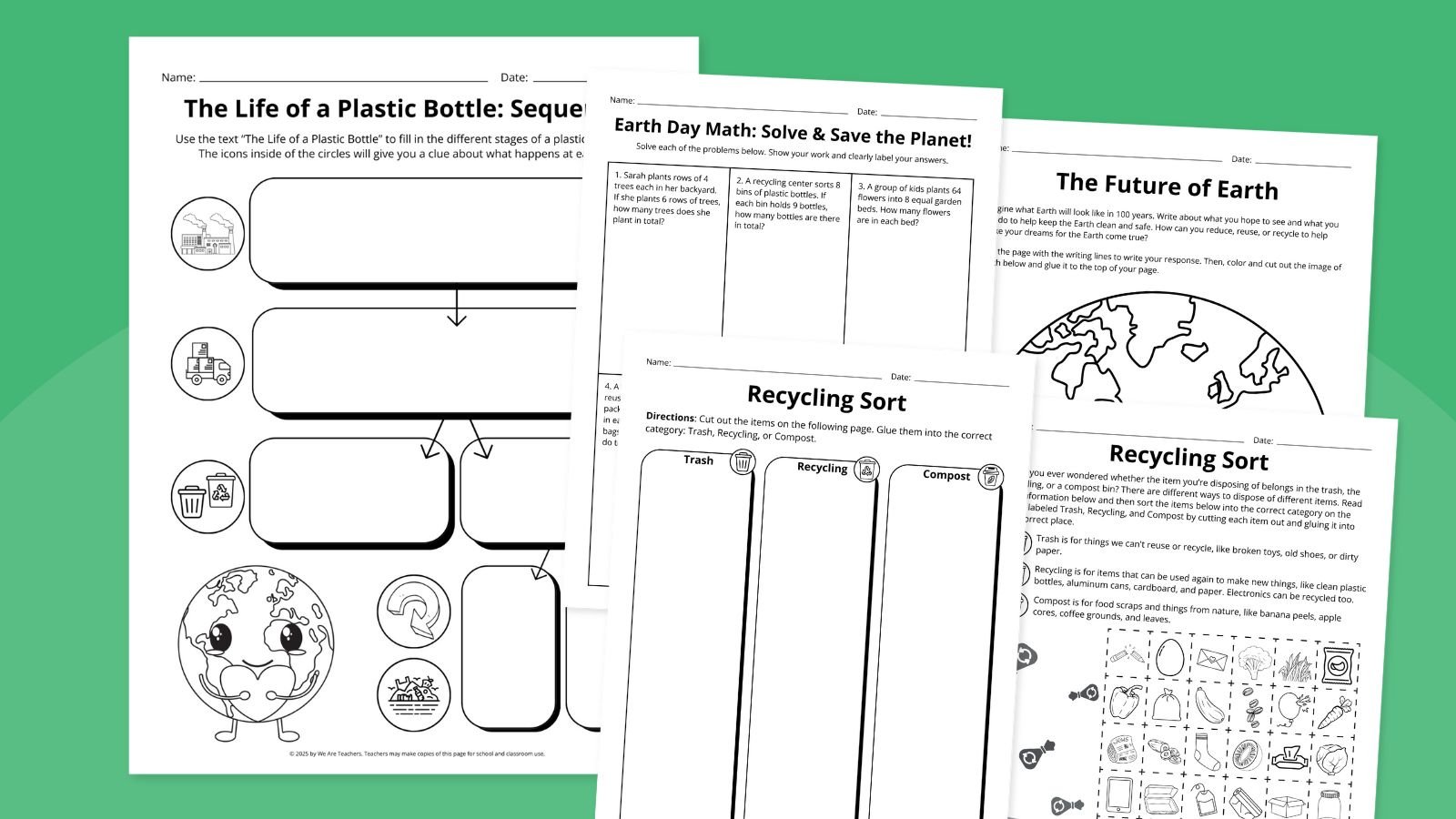 printable Earth Day worksheets for kids