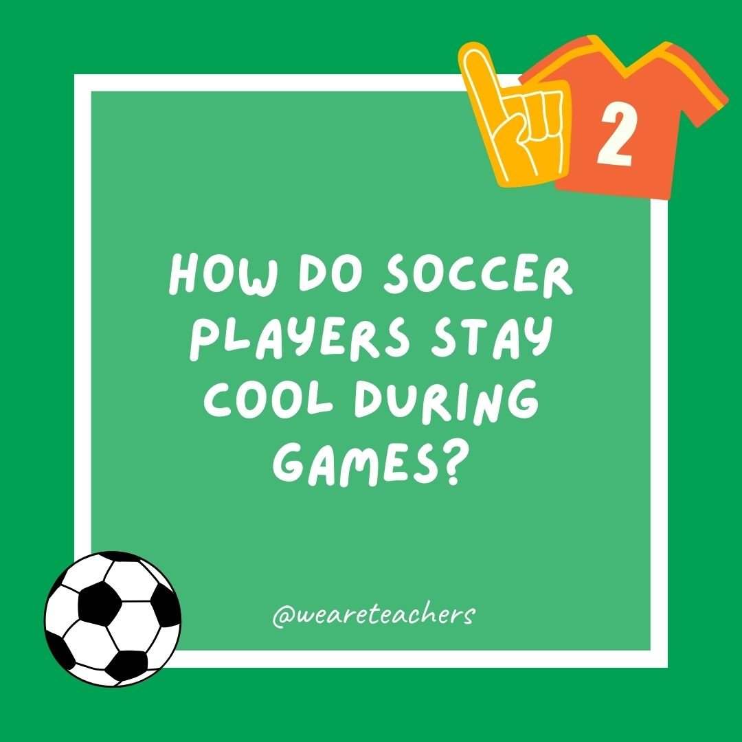 How do soccer players stay cool during games?
