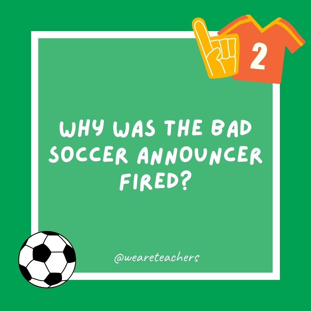 Why was the bad soccer announcer fired?
