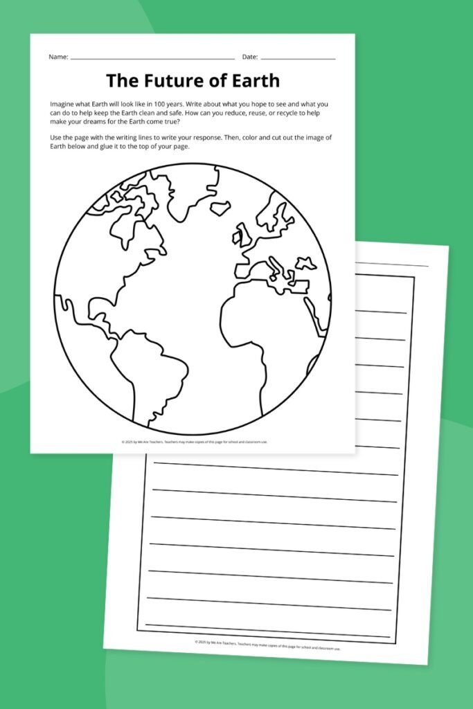 Earth Day Writing Worksheet