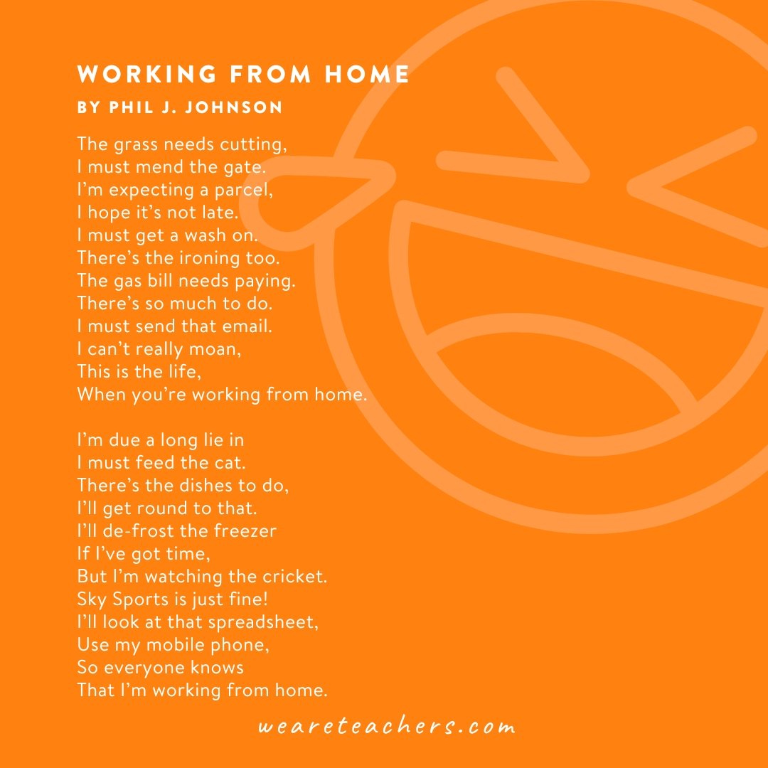 Working From Home by Phil J. Johnson, funny poems 