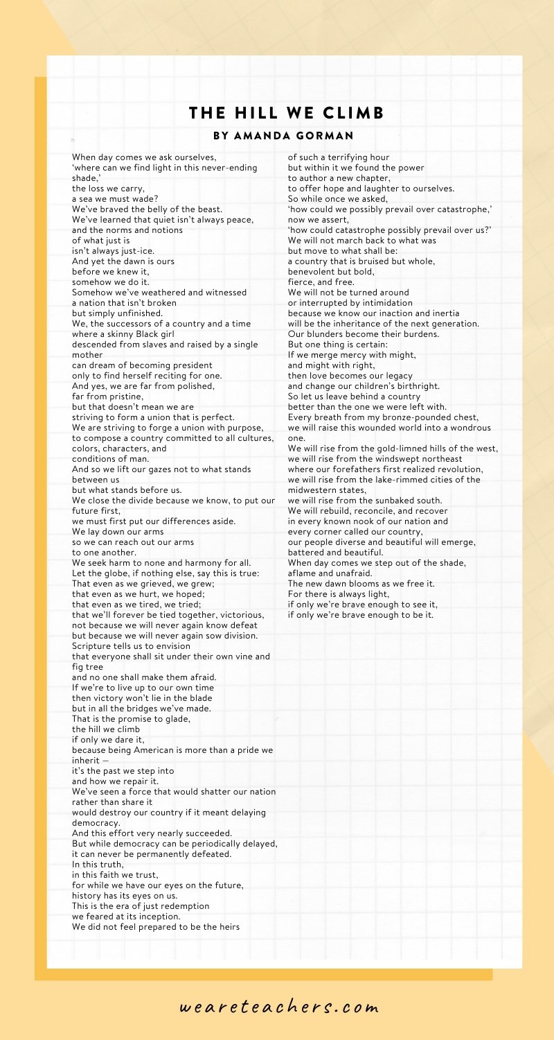 The Hill We Climb by Amanda Gorman