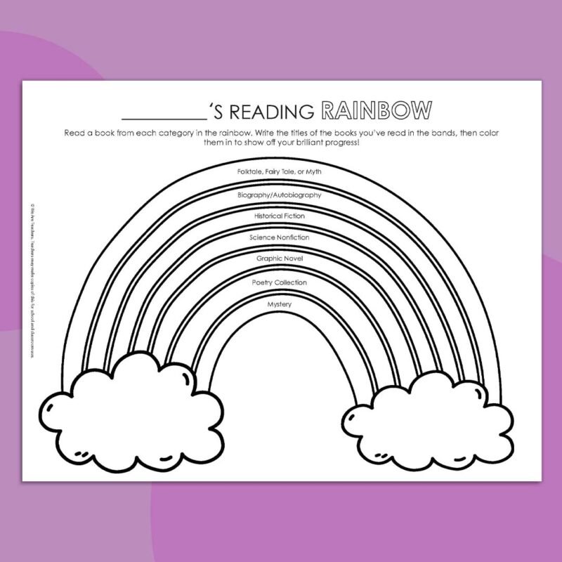 Reading Rainbow Log- St. Patrick's Day activities