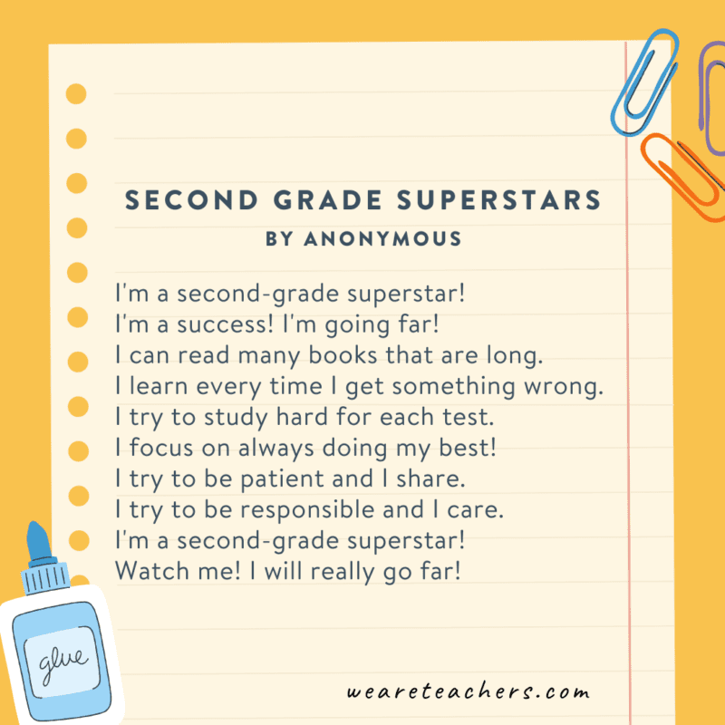 Second Grade Superstars by Anonymous poems for second graders 
