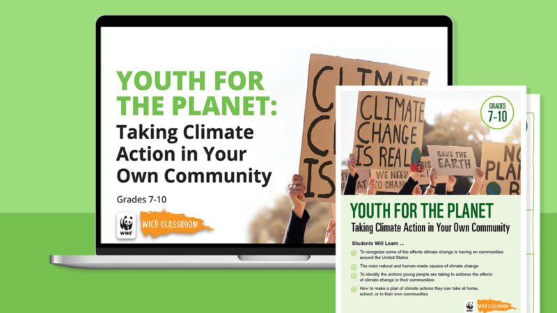 Feature image for the Youth For the Planet: Taking Climate Action in Your Own Community lesson plan and activities