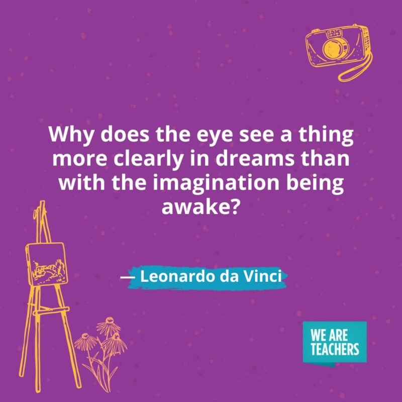 Why does the eye see a thing more clearly in dreams than with the imagination being awake? —Leonardo da Vinci- creativity quotes Why does the eye see a thing more clearly in dreams than with the imagination being awake? —Leonardo da Vinci- creativity quotes