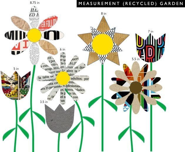 A colorful collection of flowers made from recycled papers as an example of Earth Day Crafts 