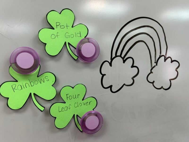 Shamrock pictionary- St. Patrick's Day activities