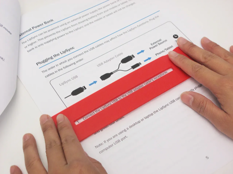 Reading bar on book as an example of 3D printing ideas