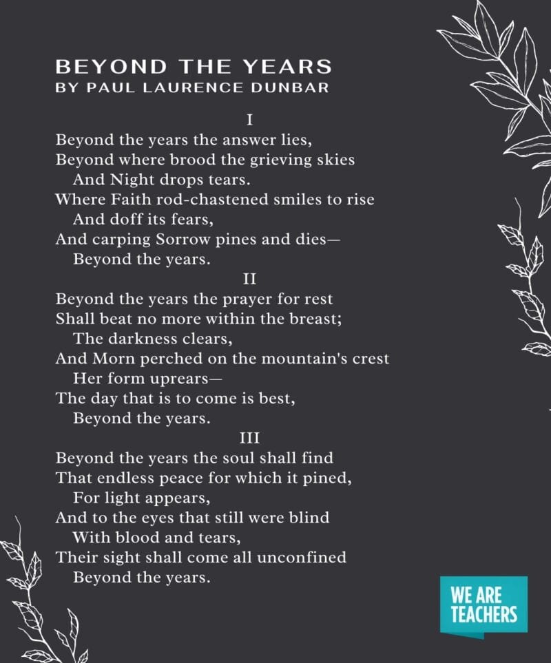 Beyond the Years by Paul Laurence Dunbar