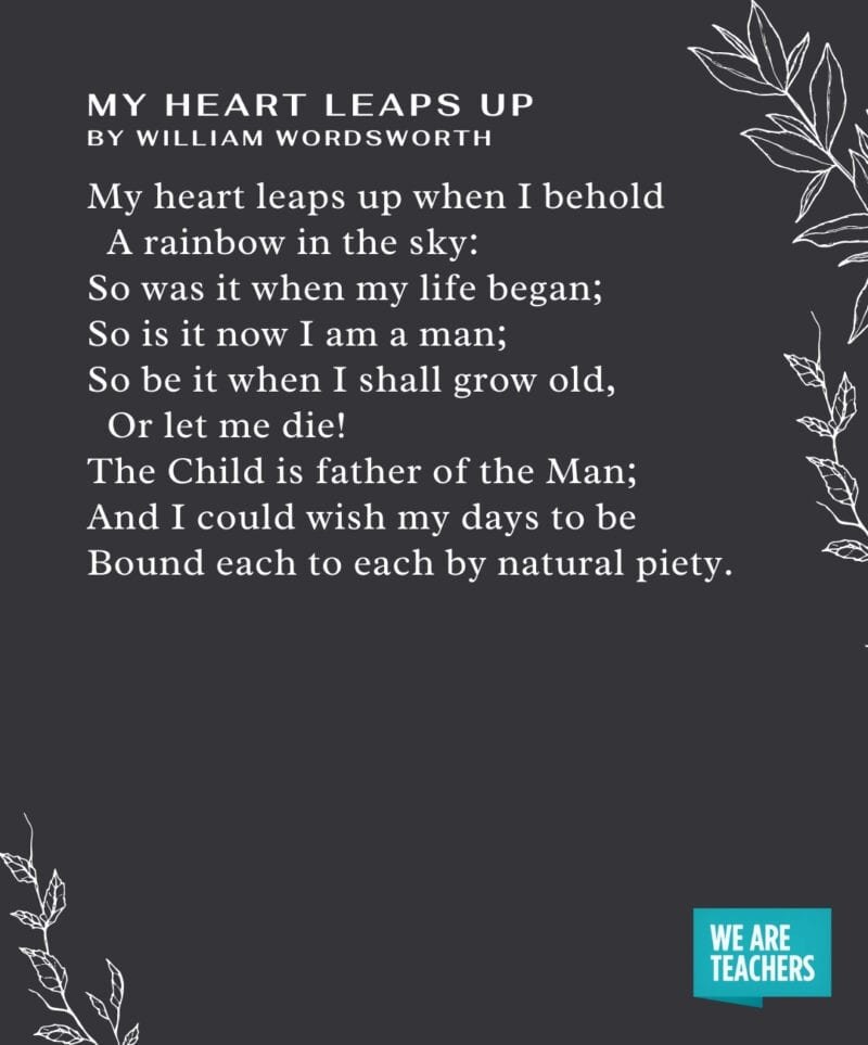 My Heart Leaps Up by William Wordsworth