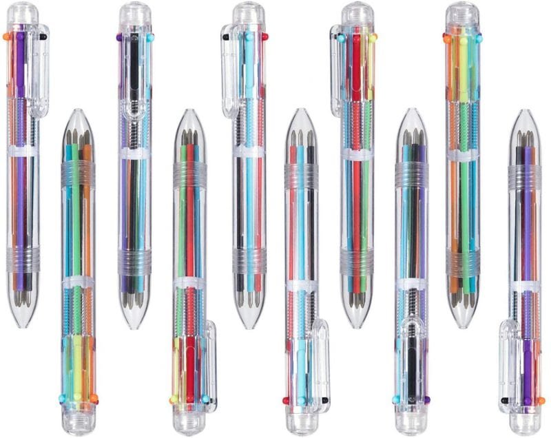 Multi-color pens as an example of inexpensive gift ideas for kids