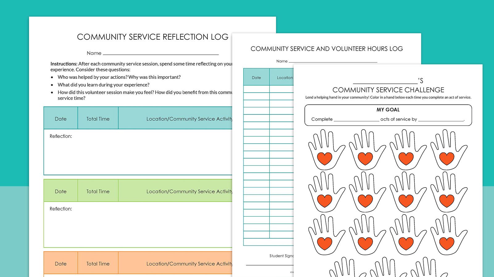 Community Service Logs feature Community Service Logs feature