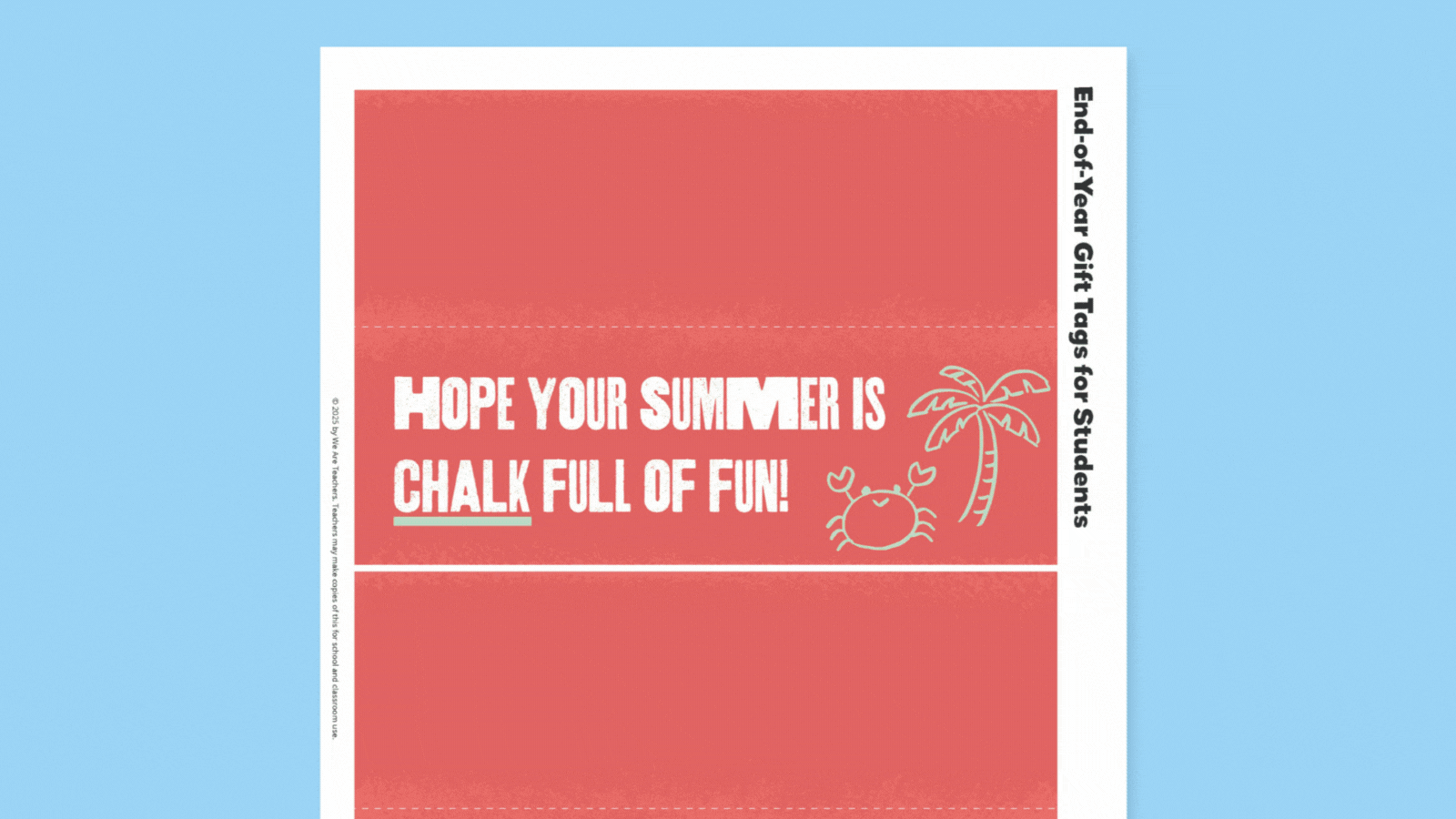 Get Your Free Gift Tags for End-of-Year Gifts for Students!