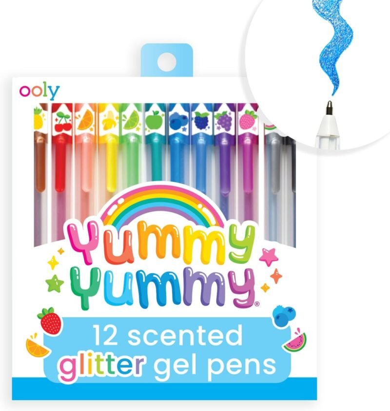 Colorful fruit-scented gel pens for kids