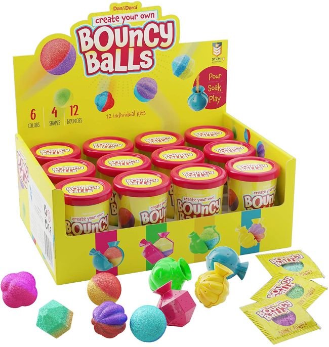 Set of Create Your Own Bouncy Ball Kits with molds as an example of inexpensive gift ideas for students