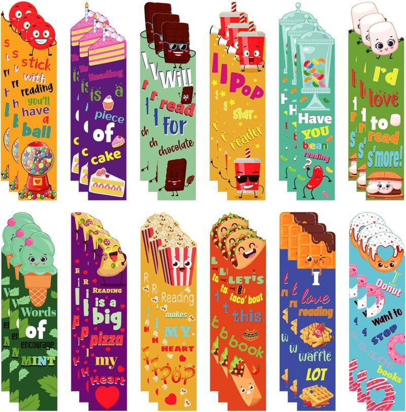 Colorful bookmarks for kids as an example of inexpensive gift ideas for students 