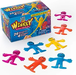 Plastic stretchy guys for students to play with as an example of inexpensive gift ideas for students