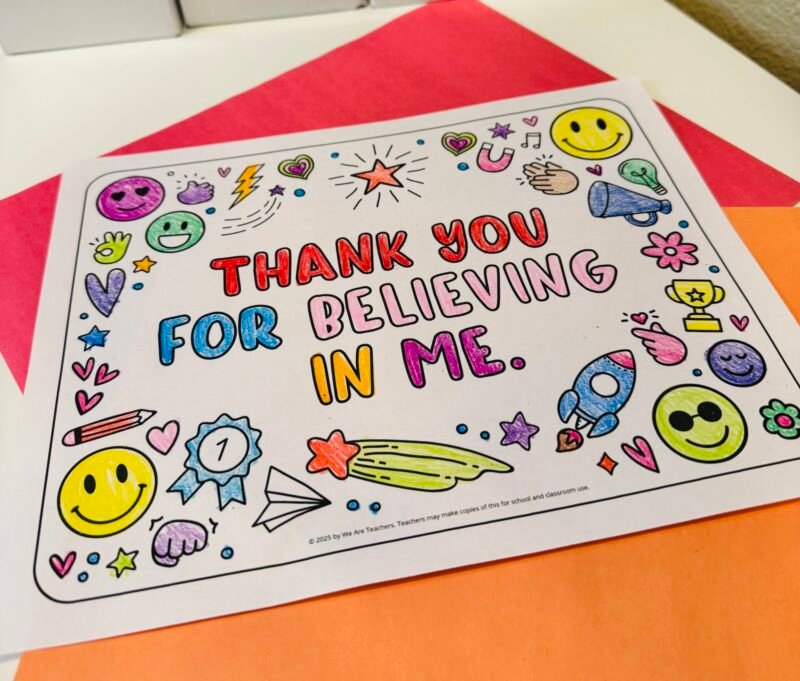 Thank you coloring page printable
