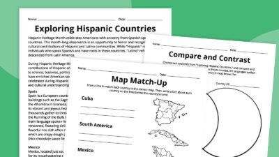 Celebrate Hispanic Heritage Month With These Free Printable Worksheets