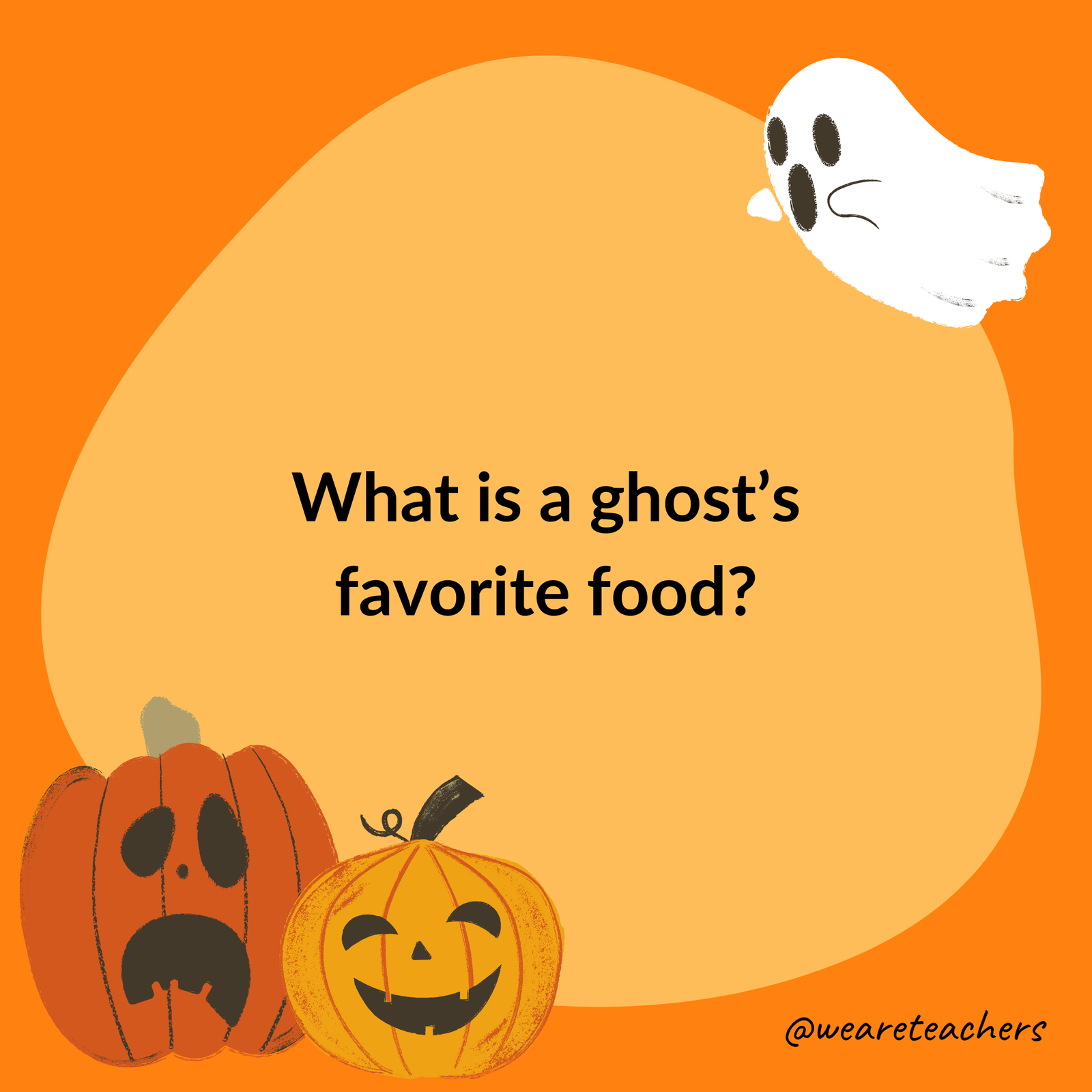 What is a ghost’s favorite food? What is a ghost’s favorite food?- halloween jokes for kids