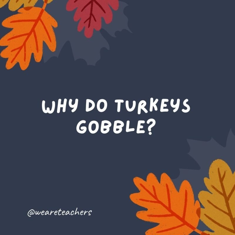 Why do turkeys gobble?
