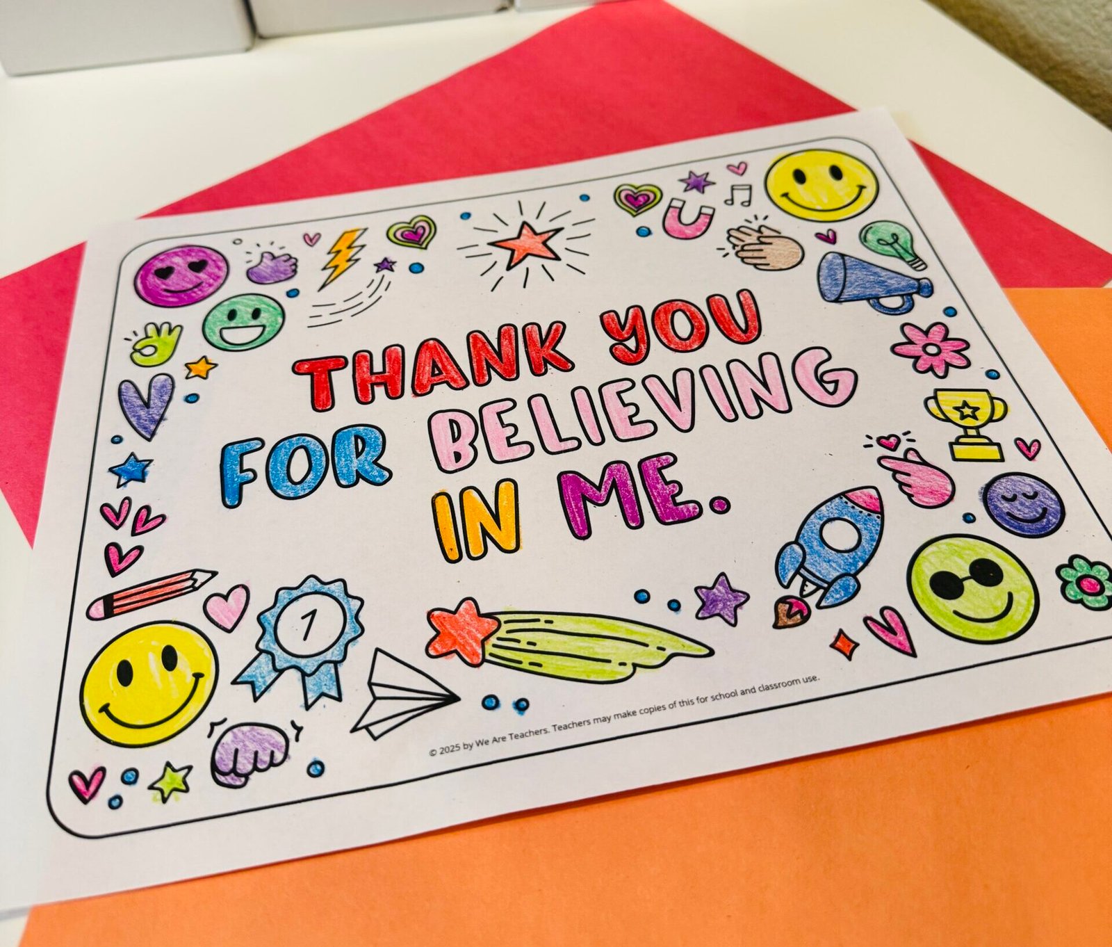 Thank you coloring page printable