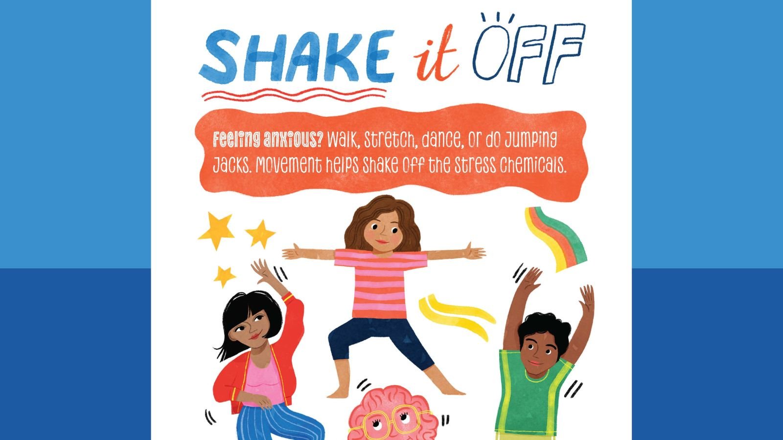 Help Students Manage Stress and Anxiety (Free Chill Skills Poster Set) Image of the Shake it Off poster