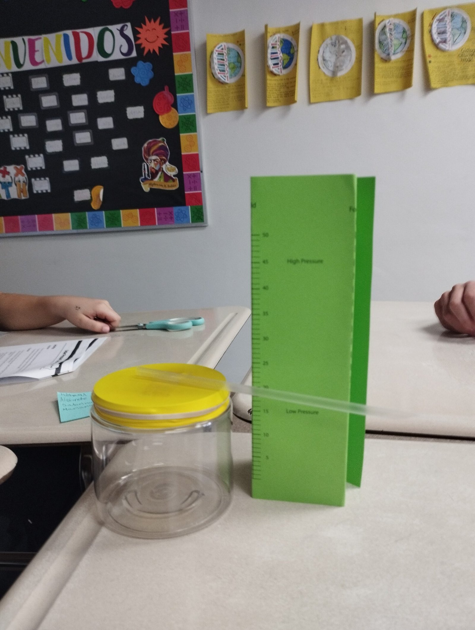 Image of a student barometer created using a Ward's Science Engage Kits