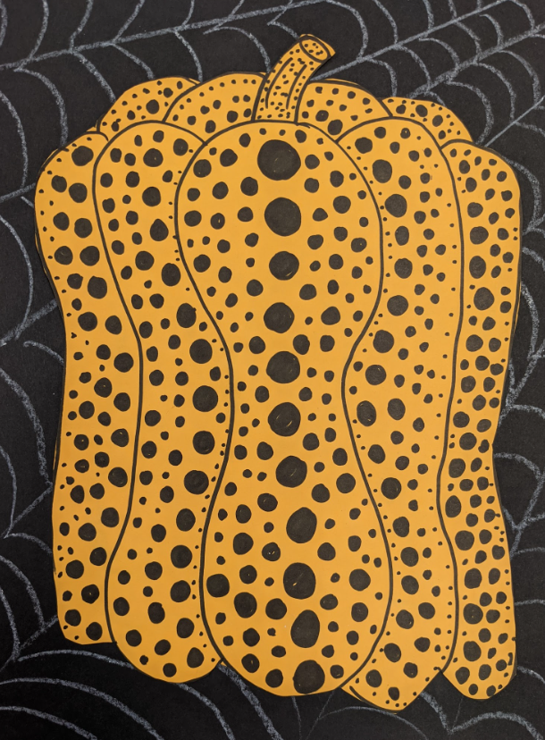 fall art projects Yayoi Kusama pumpkin example