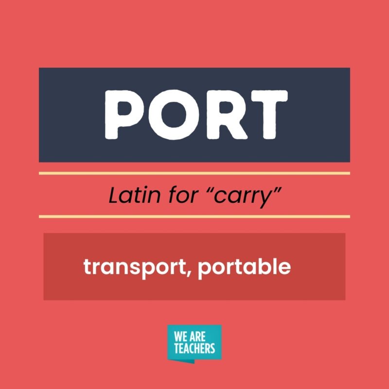PORT, Latin for carry