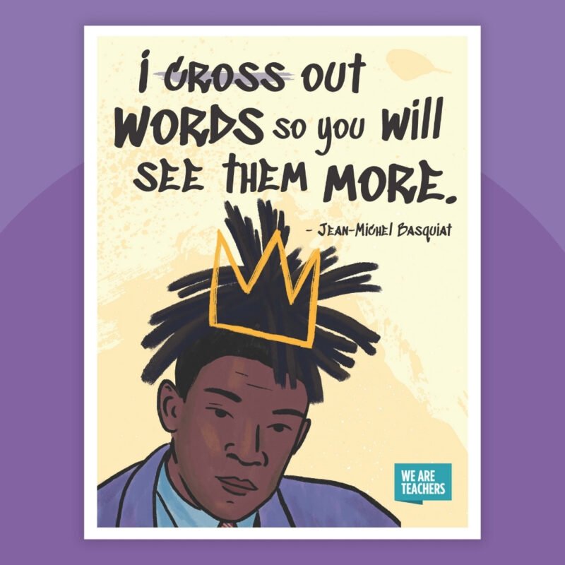 Jean-Michel
Basquiat illustrated quote poster