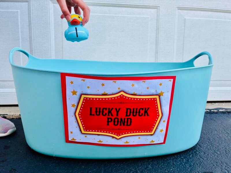 a carnival game for kids: lucky duck pond