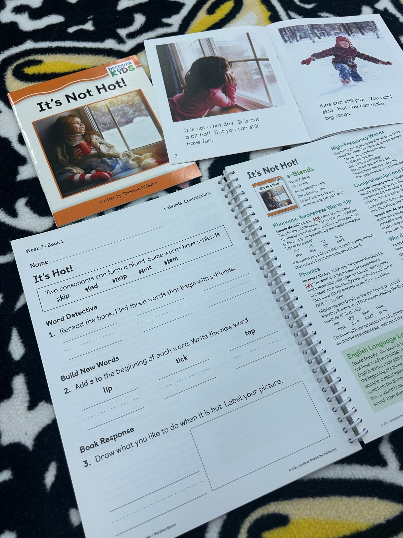 Image of the teacher's guide from the Decoder Kids Phonics Kit